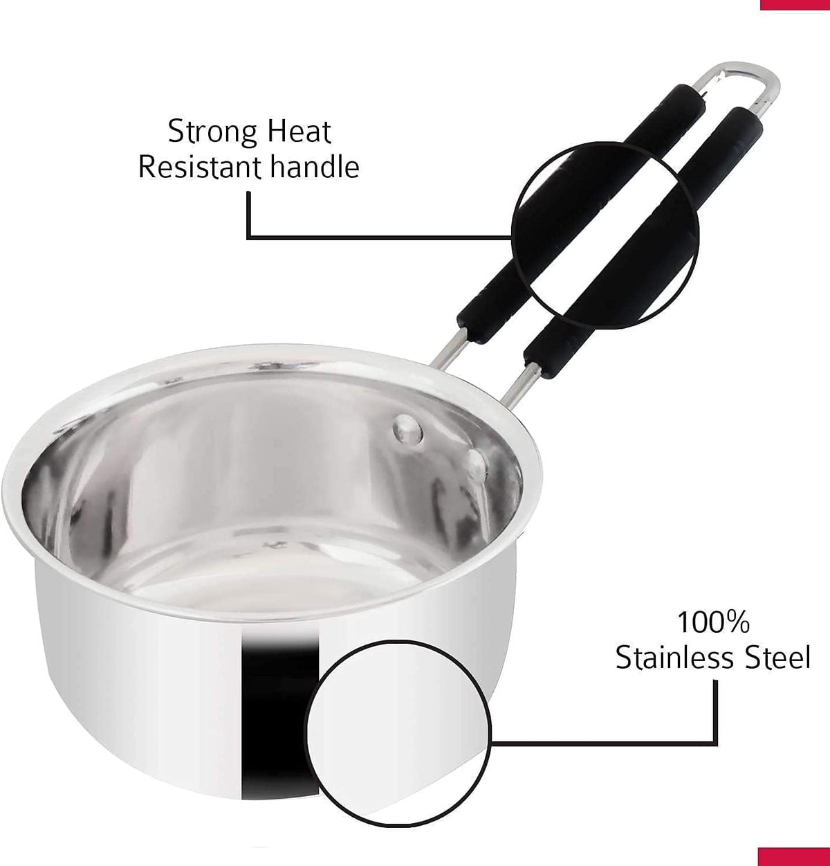 2mm Stainless Steel Saucepan