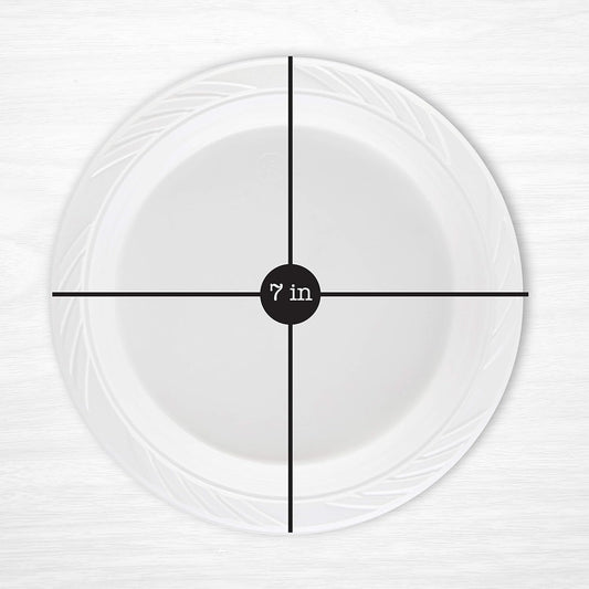 Disposable 7 Inch White Plastic Plates