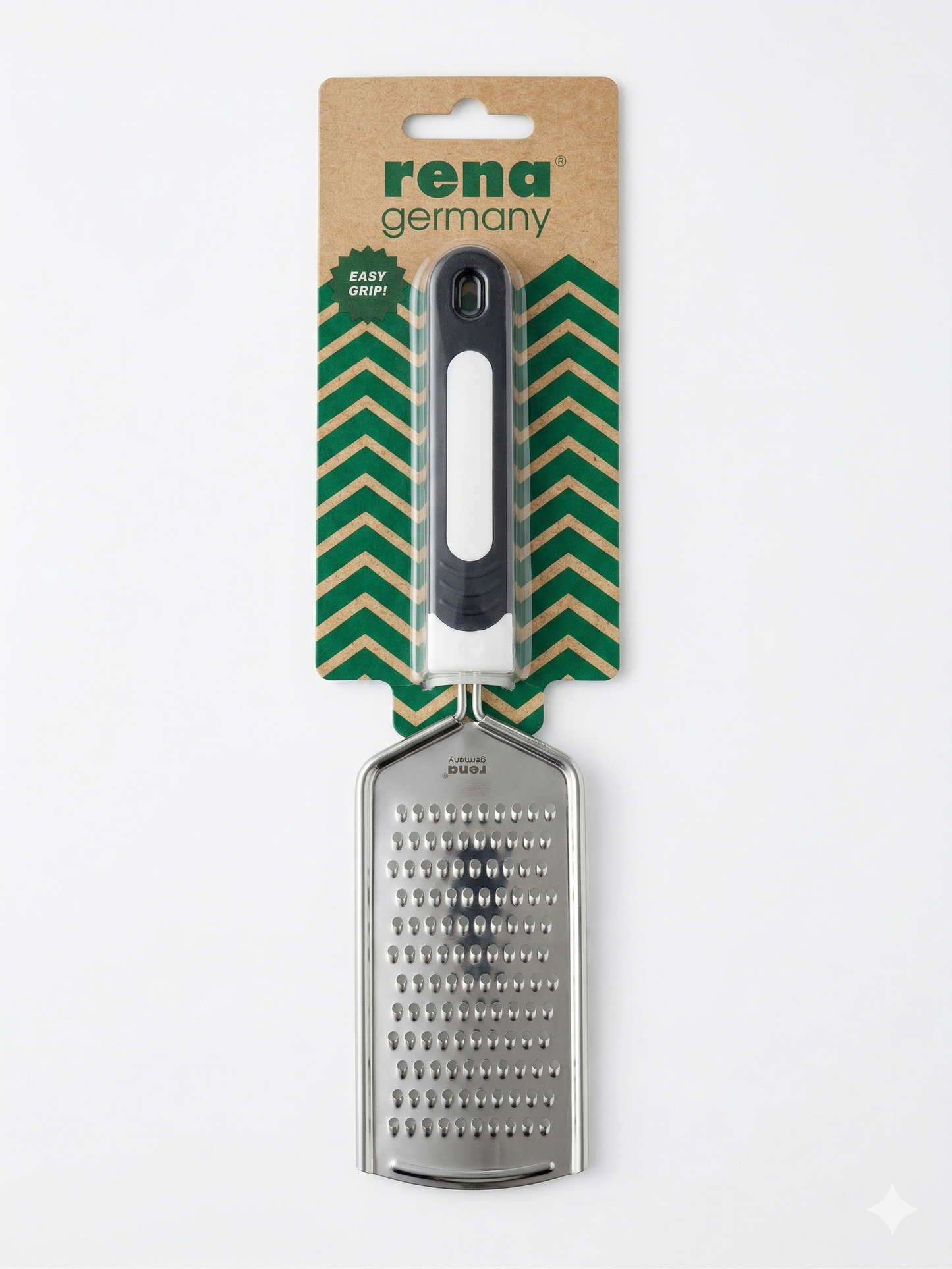 RENA Stainless Steel Cheese Grater with Plastic Handle