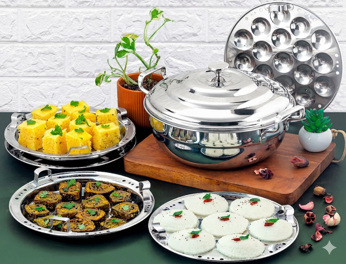 Tri-ply Stainless Steel Multi Kadai
