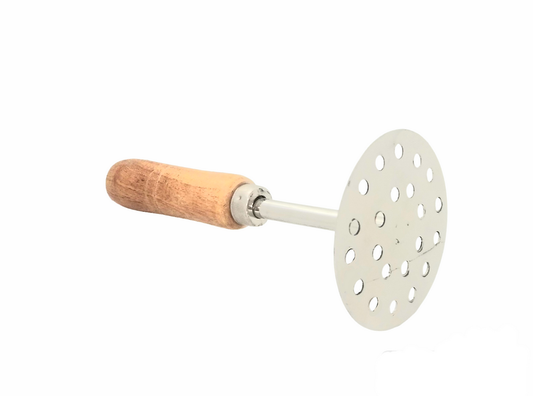 Stainless Steel Potato Masher with Wooden Handle