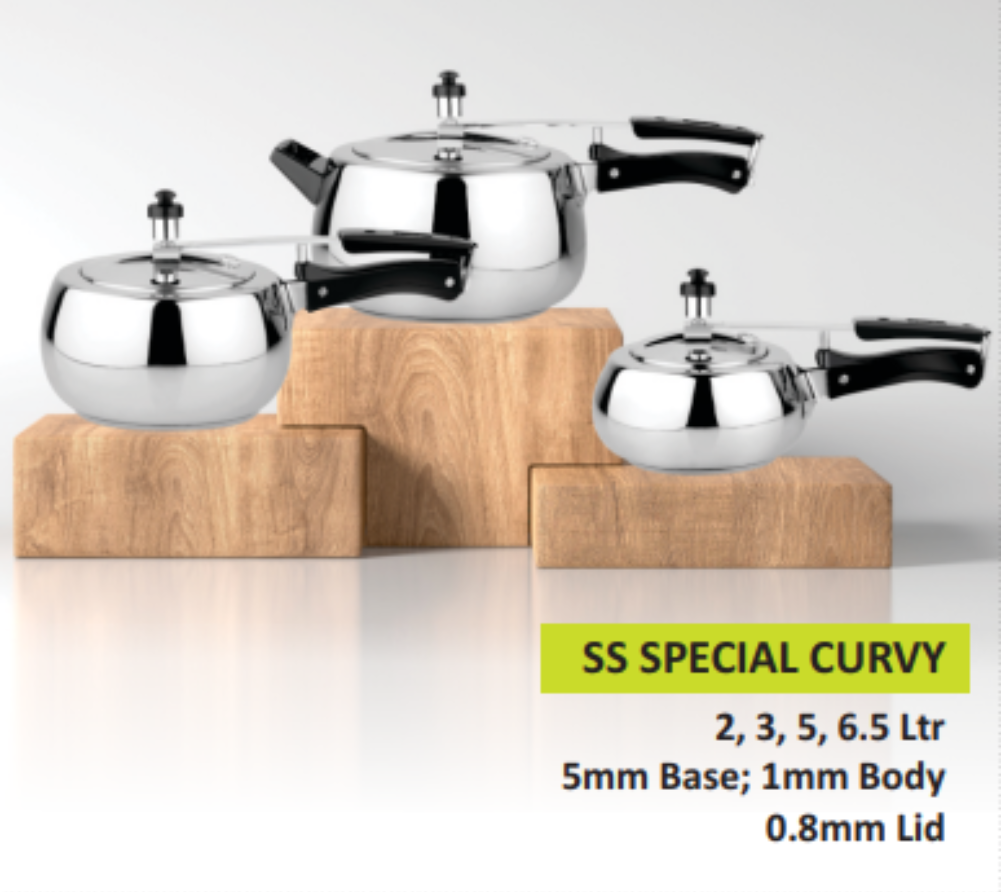 Madhu SS Special Curvy Pressure Cooker - 2 Liter