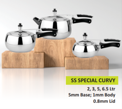 Madhu SS Special Curvy Pressure Cooker - 2 Liter