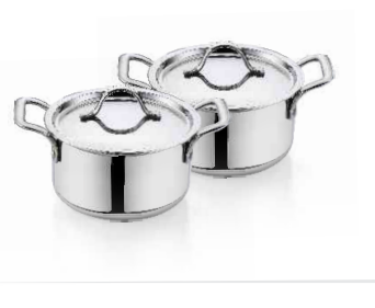 Stainless Steel Tri-ply Biryani Pots with Lid