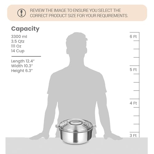 Milton Galaxia 3500 Insulated Stainless Steel Casserole