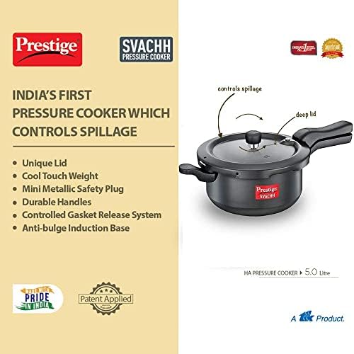 Prestige Svachh Hard Anodized Pressure Cooker - 3 Liter