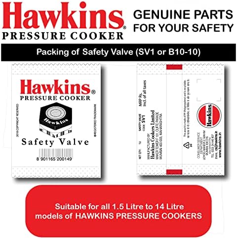 Hawkins Pressure Cooker Safety Valve - Fits All Models (1.5L to 14L)