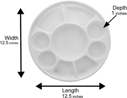 9 Compartment Premium Disposable Plates