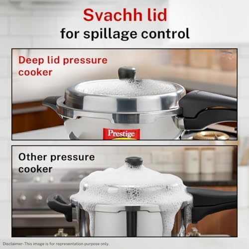 Prestige Svachh Stainless Steel Senior Pan Pressure Cooker - 4 Liter