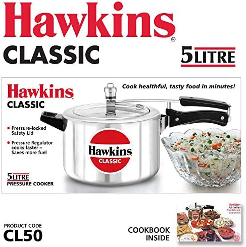 Hawkins Classic Aluminium Pressure Cooker - 3 Liter