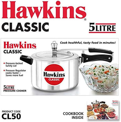 Hawkins Classic Aluminium Pressure Cooker - 3 Liter