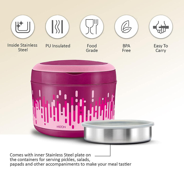 Milton New Big Bite Insulated Tiffin Box with Plate 900ml
