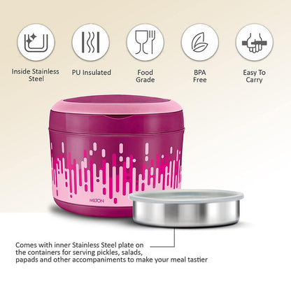 Milton New Big Bite Insulated Tiffin Box with Plate 900ml