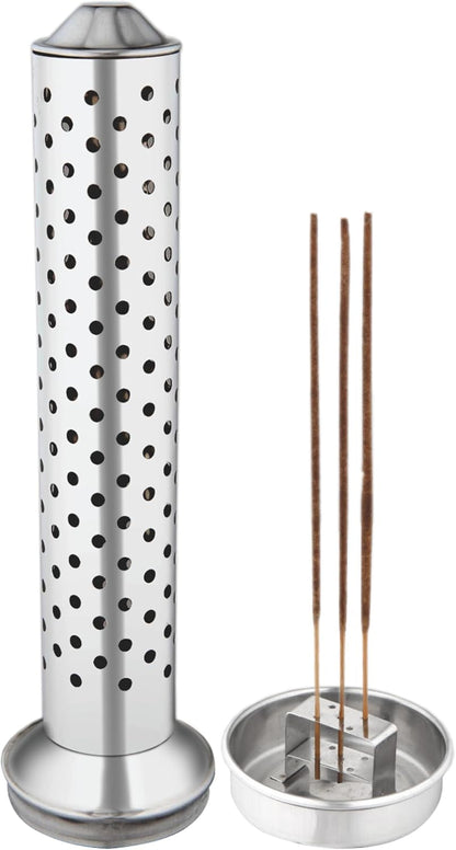 Stainless Steel Safety Agarbatti Stand with Dhoop Holder