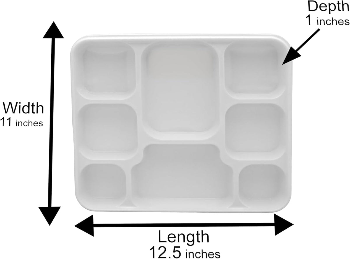 8 Compartment Premium Disposable Plates
