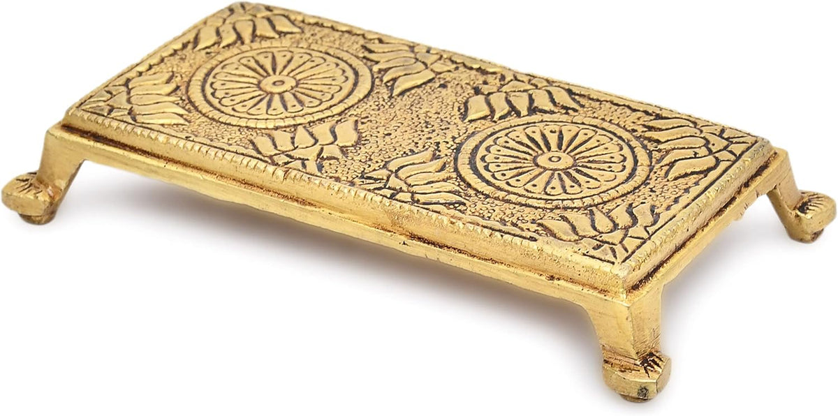 Meenakari Brass Pooja Chowki