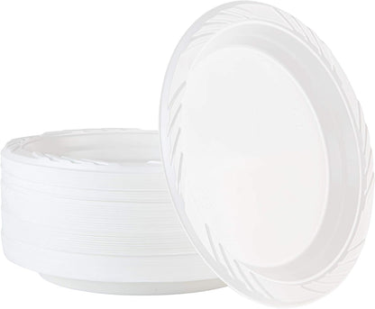 Disposable 7 Inch White Plastic Plates