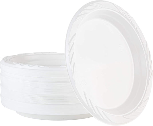 Disposable 7 Inch White Plastic Plates