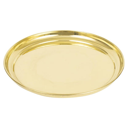 Brass Plain Puja Thali Plate for Puja