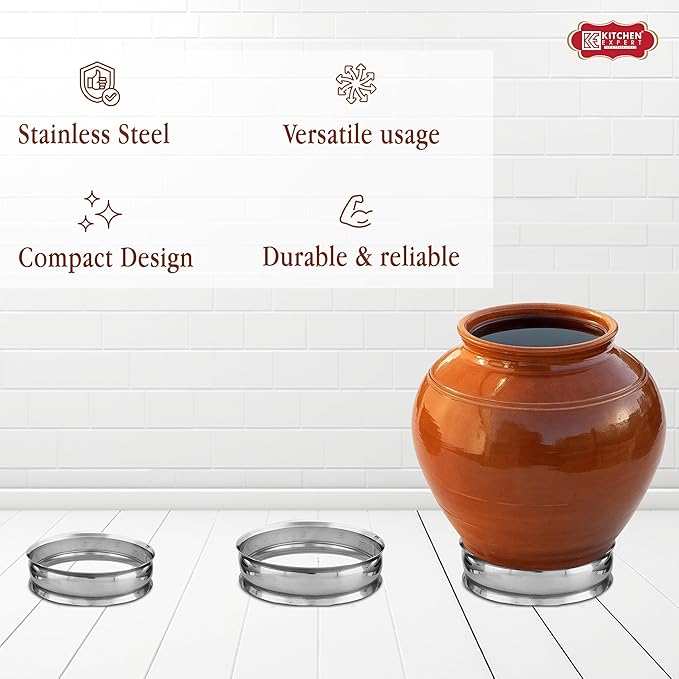 Stainless Steel Round Patila Ring / Matka Stand for Hot Pot Utensils