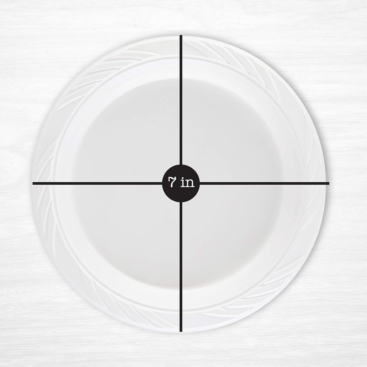 Disposable 7 Inch White Plastic Plates