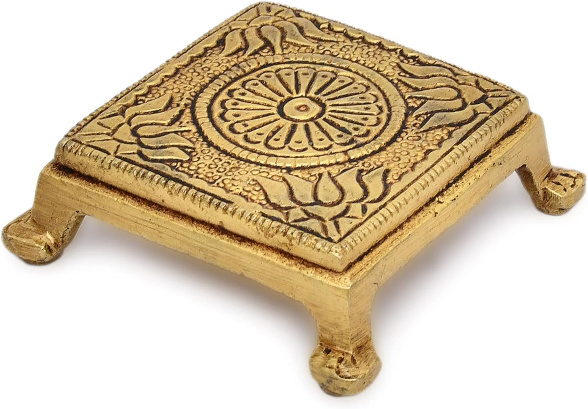 Brass Pooja Chowki Peetha (2.2")