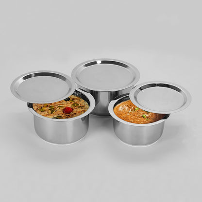 Stainless Steel Tom/Pot with Lids
