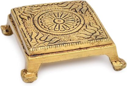 Brass Pooja Chowki Peetha (2.2")
