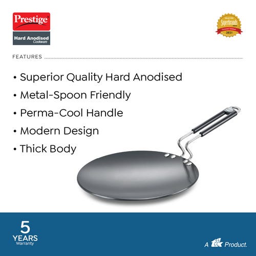 Prestige Hard Anodised Metal-Spoon Friendly Multi Tawa