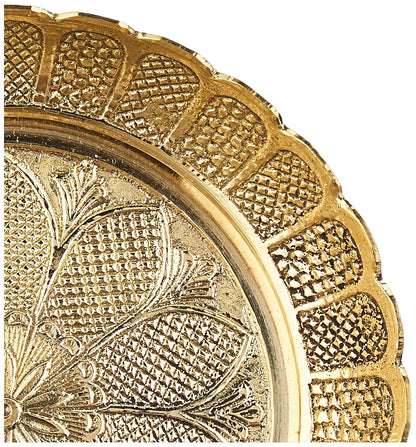 Solid Brass Decorative Nakshi Plate for Puja