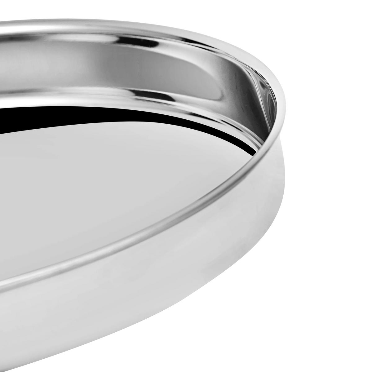 Stainless Steel Beaded Thali (Higher Edge)