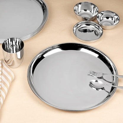Stainless Steel Beaded Thali