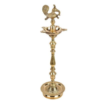 Brass Kerala Peacock Samai Deepam Inauguration Lamp