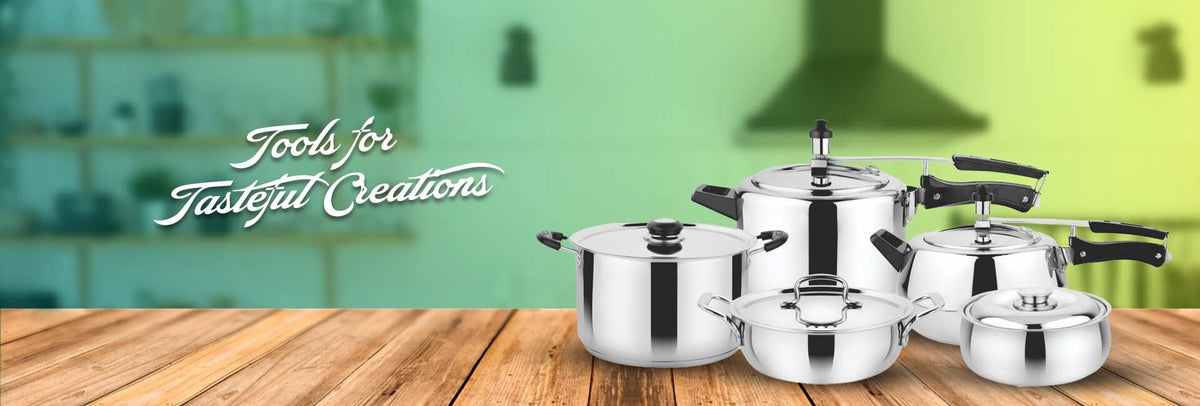 Madhu SS Special Curvy Pressure Cooker - 3 Liter