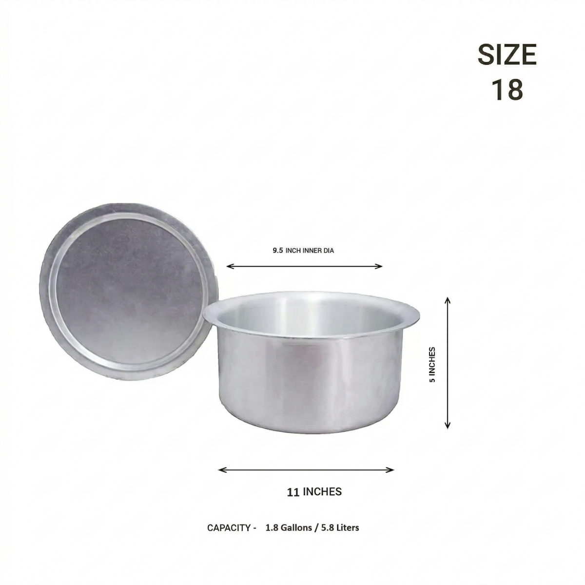 Aluminium Tom With Lid