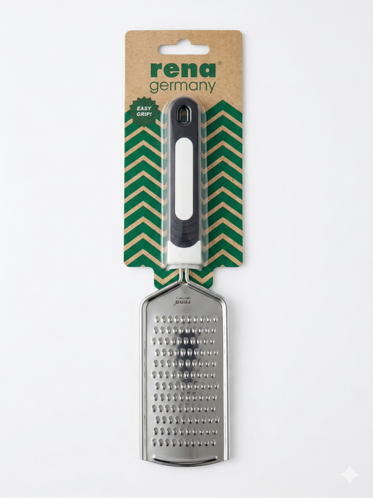 RENA Stainless Steel Cheese Grater with Plastic Handle