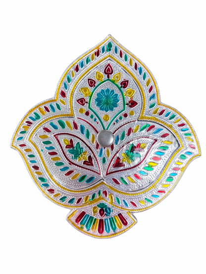 Meenakari Leaf Shape Storage / Decorative Multipurpose Gift Box