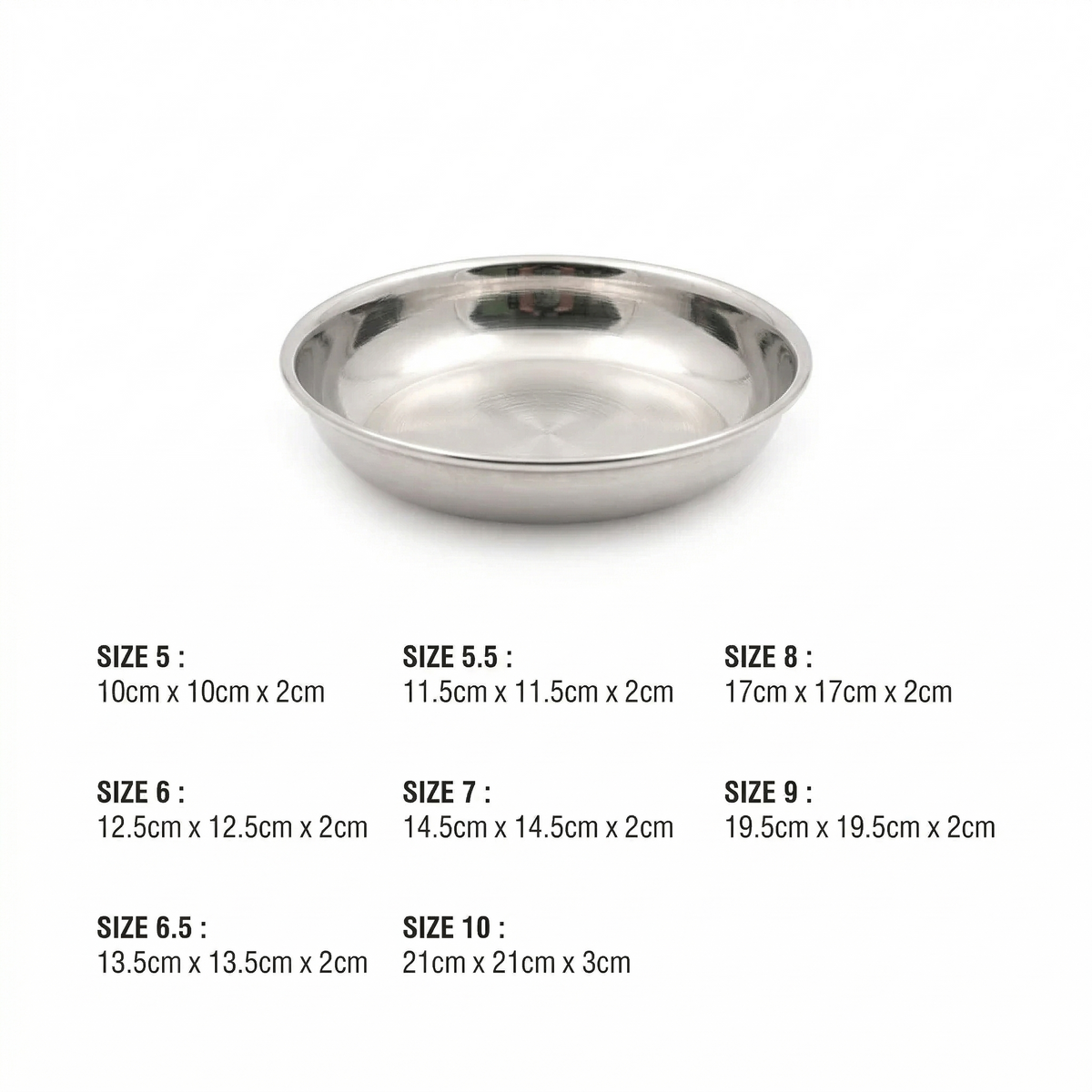 Stainless Steel Nashta Plate