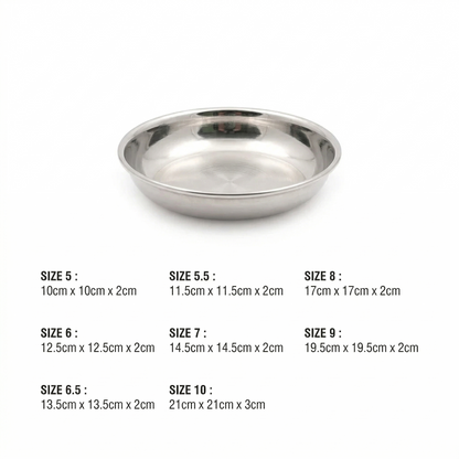 Stainless Steel Nashta Plate