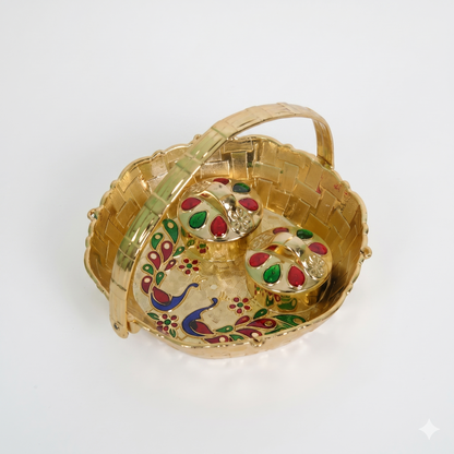 Meenakari Haldi & Kumkum Basket