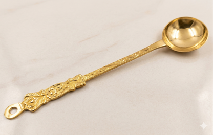 Brass round chamcha