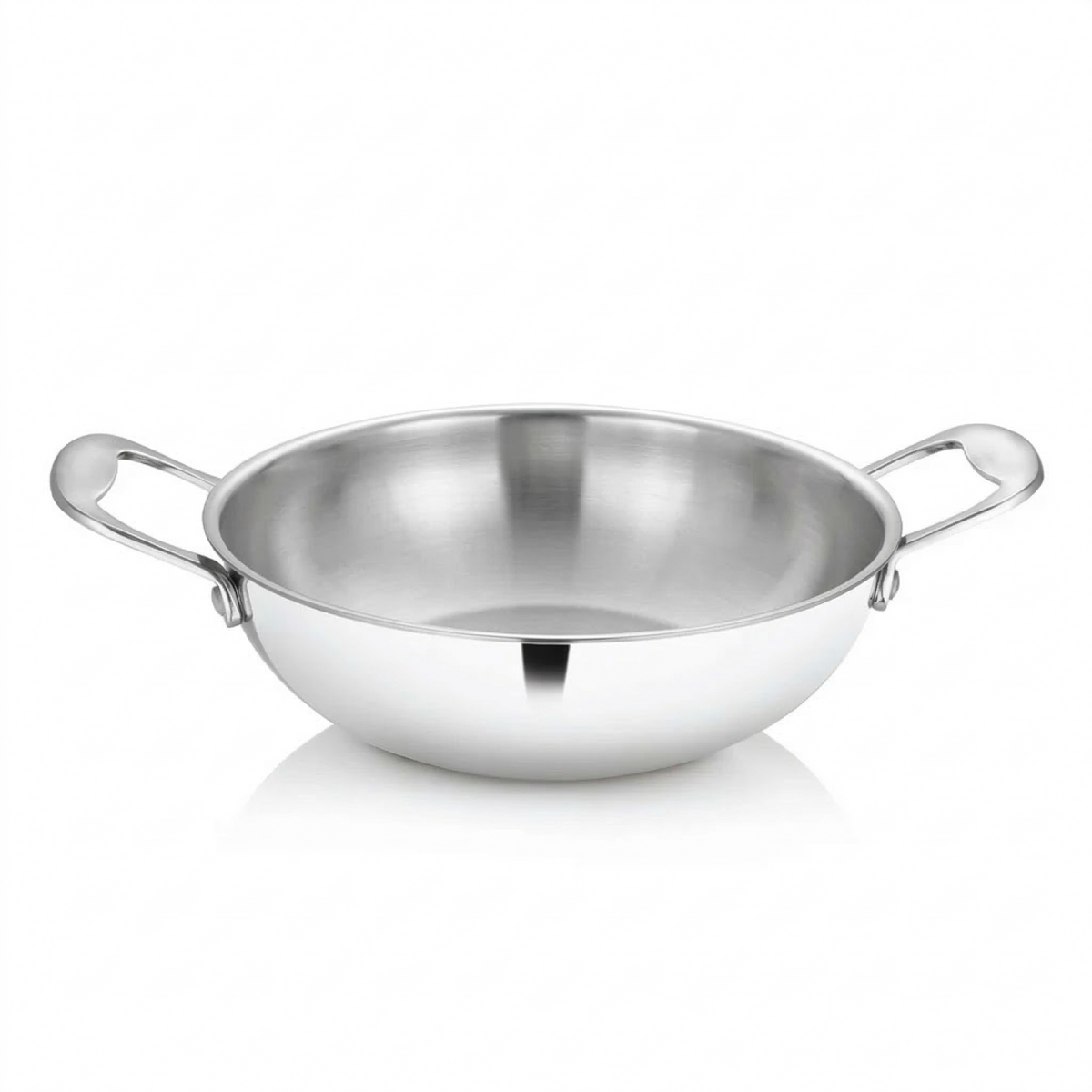 Stainless Steel Kadai with 2MM Heavy Base
