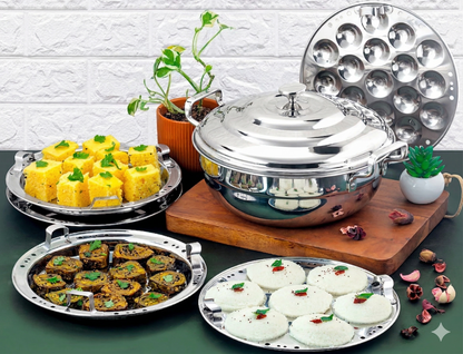 Tri-ply Stainless Steel Multi Kadai
