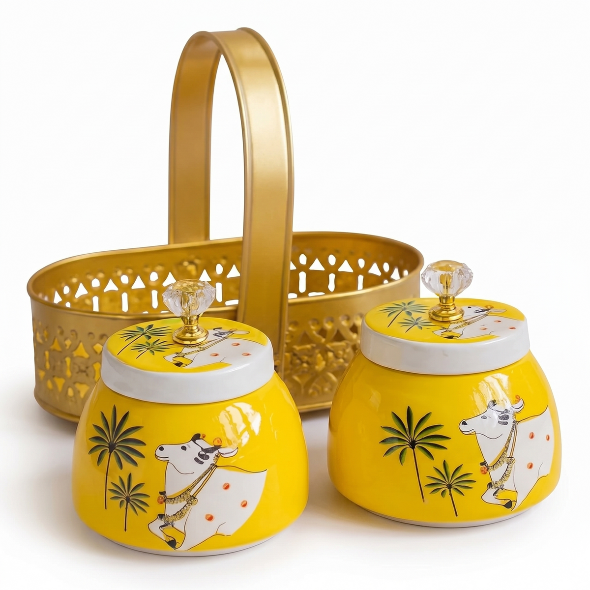 Pichwai Basket & Jar Set