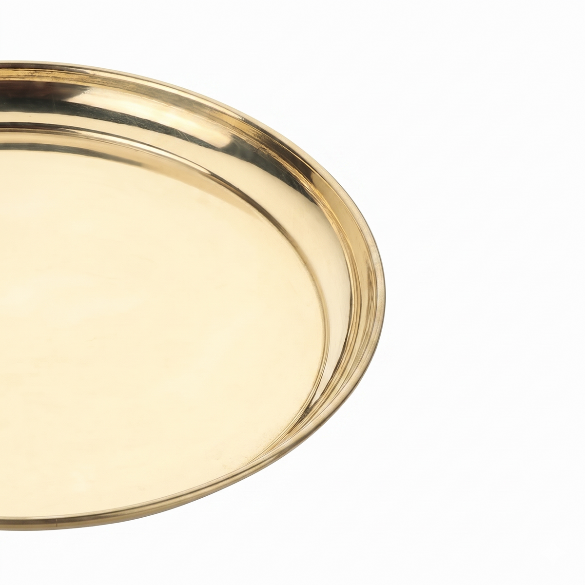 Brass Plain Puja Thali Plate for Puja
