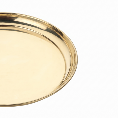 Brass Plain Puja Thali Plate for Puja