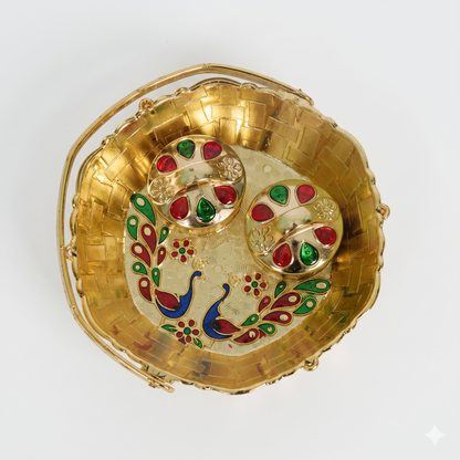 Meenakari Haldi & Kumkum Basket