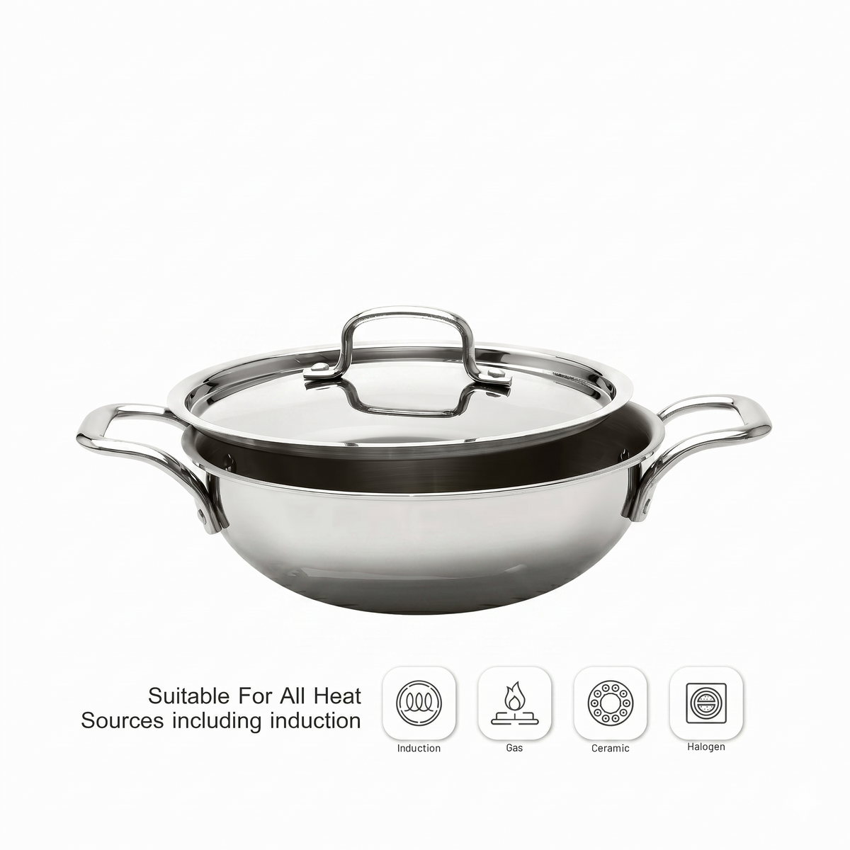 Stainless Steel Tri-ply Kadai