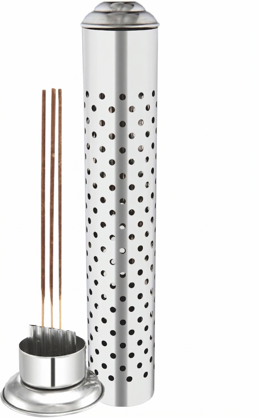 Stainless Steel Safety Agarbatti Stand with Dhoop Holder
