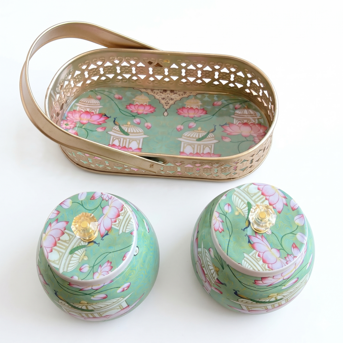 Pichwai Basket & Jar Set